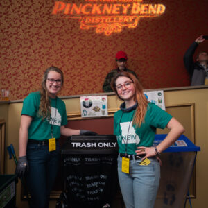 T/F Green Team helps keep the Missouri Theatre clean during the Jubilee on Thursday, February 28, 2019. (Photo by Jonathan Asher)